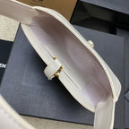 Saint Laurent Le 5 À 7 Top Handle Bag Off White Ferragens Douradas