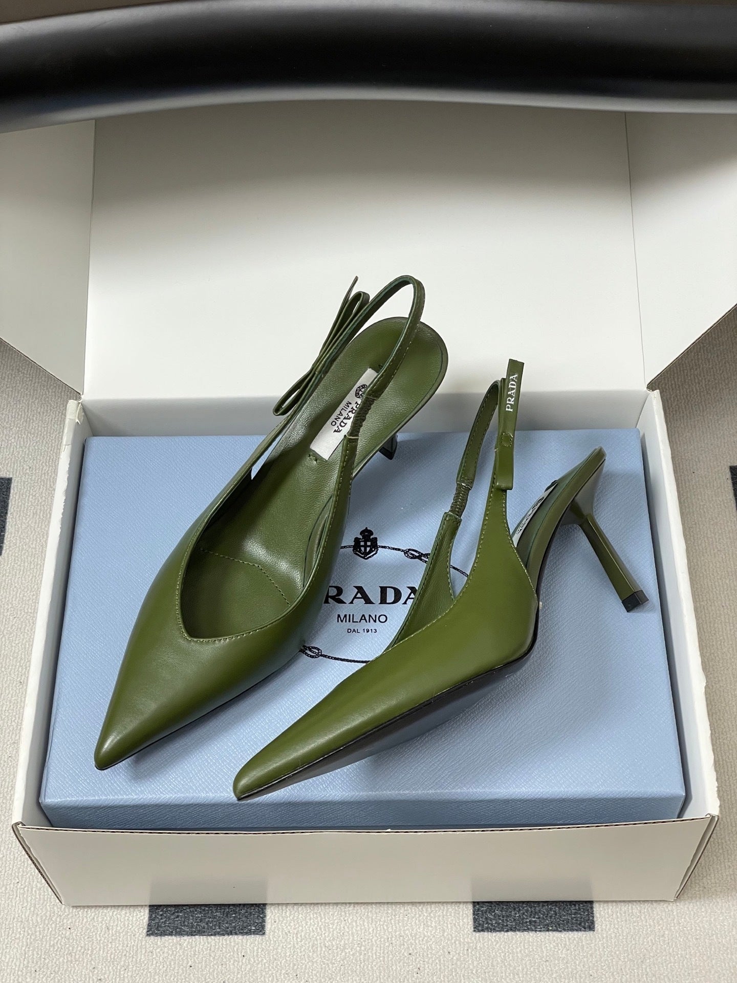 Prada  Slingback Pumps  Green