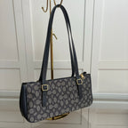 Coach Asher Shoulder Bag em Signature Canvas Grafite