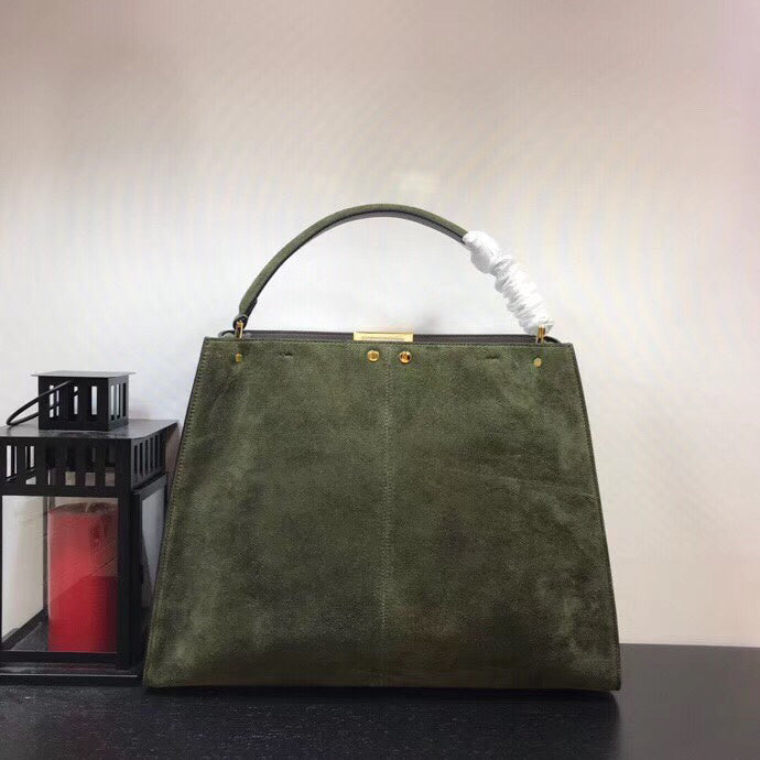 Fendi Peekaboo X-Lite Camurça Green