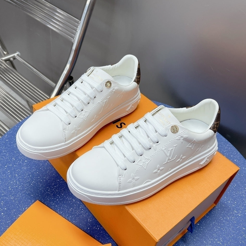 Lv Time Out Debossed Monogram Leather White. – Manfrim Store