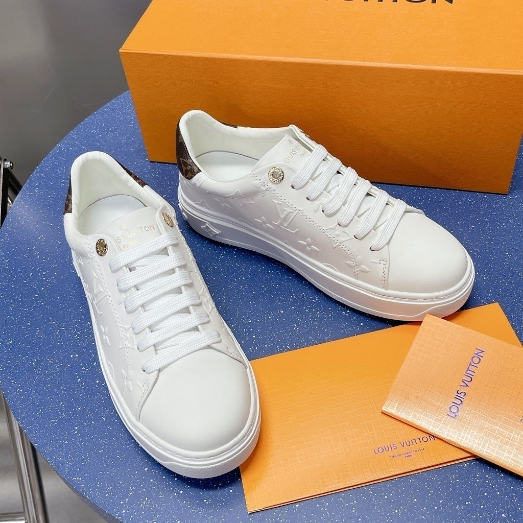 Lv Time Out Debossed Monogram Leather White. – Manfrim Store