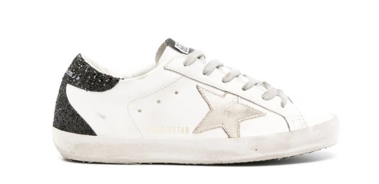 Golden Goose Super-Star com gliter preto