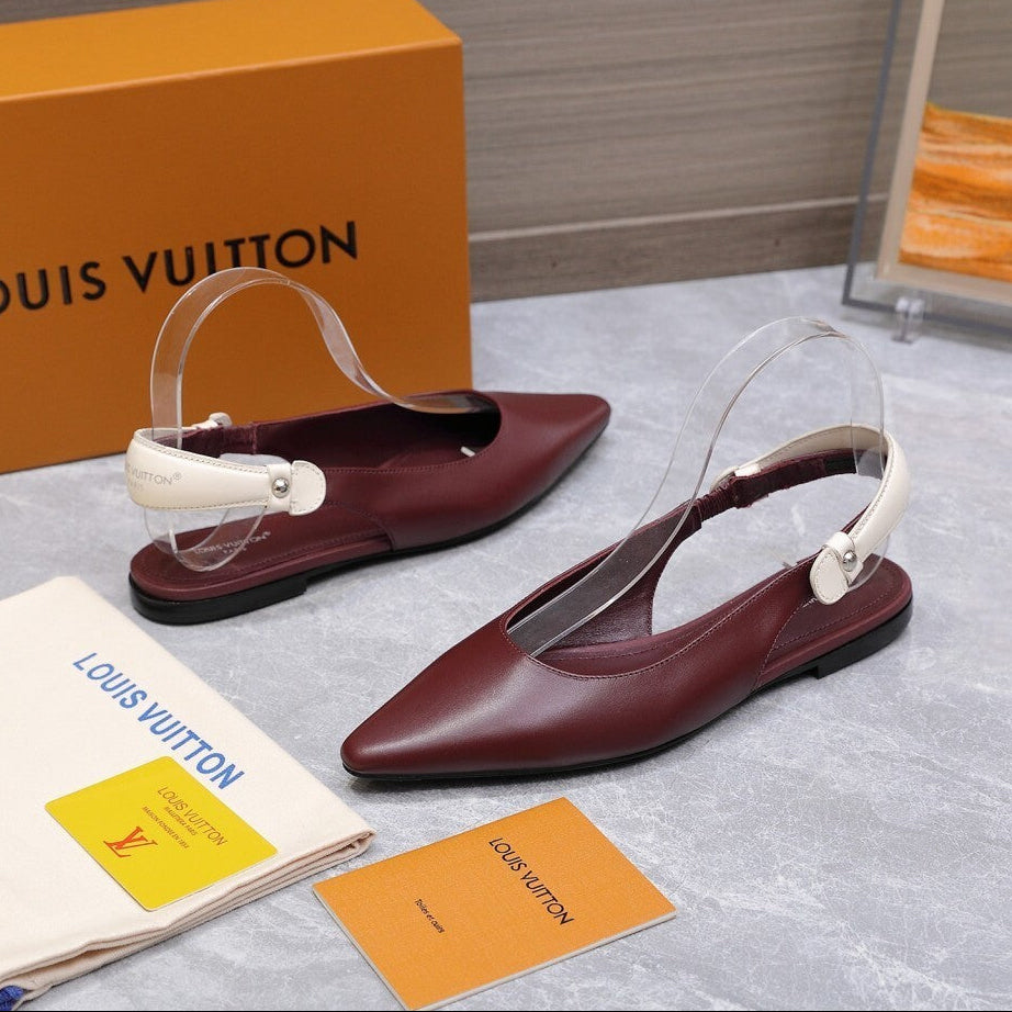 Louis Vuitton Ballerina Legacy Slingback Wine