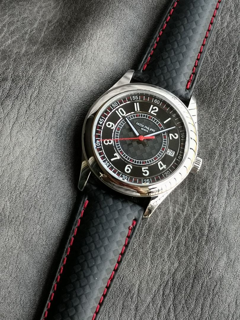 Patek Philippe Calatrava "Ebony" Dark Gray Dial With Red Accents