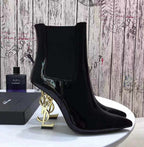 bota de cano curto Saint Laurent gold