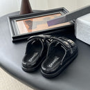 CHANEL Quilted Dad Sandal Silver