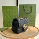 Gucci GG Marmont Mini Shoulder Bag Matelasse Chevron Black