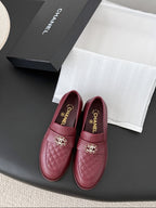 Mocassim Lambskin Ivory red.