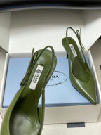 Prada  Slingback Pumps  Green