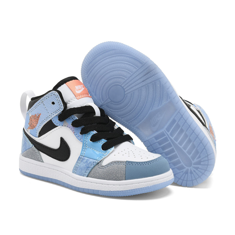 Air Jordan 1 Mid SE Ice Blue infantil