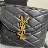 Saint Laurent JUNE Micro Box In Lambskin Black Ferragens Douradas