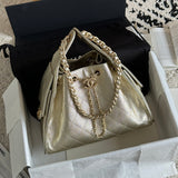 Bolsa Hobo  Chanel 25 Metalica Small