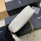 Saint Laurent Lou Camera Bag Off White Ferragens Douradas