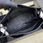 Saint Laurent Niki Shopping Bag Black Ferragens Prata