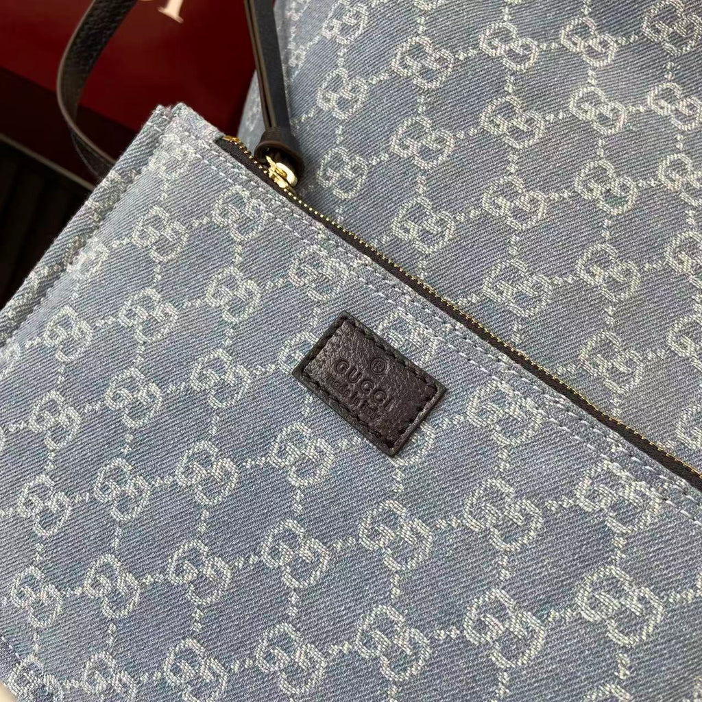 Gucci Giglio Large Tote Bag Blue