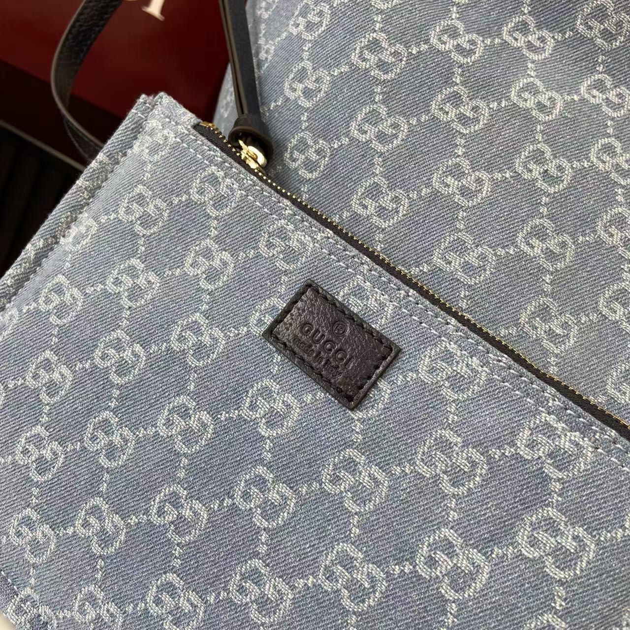 Gucci Giglio Large Tote Bag Blue