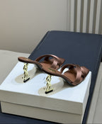Saint Laurent  Mules Opyum Em Crepe De Cetim