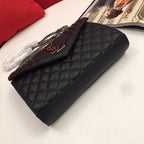 Yves Saint Laurent Envelope Black Ferragens Douradas