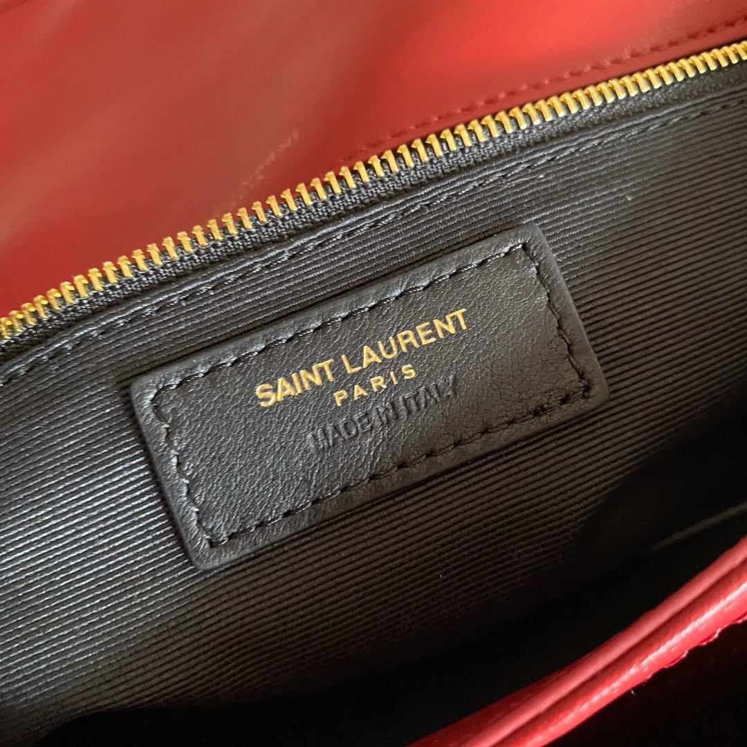 Saint Laurent NIKI baby Bag Red Ferragens Douradas
