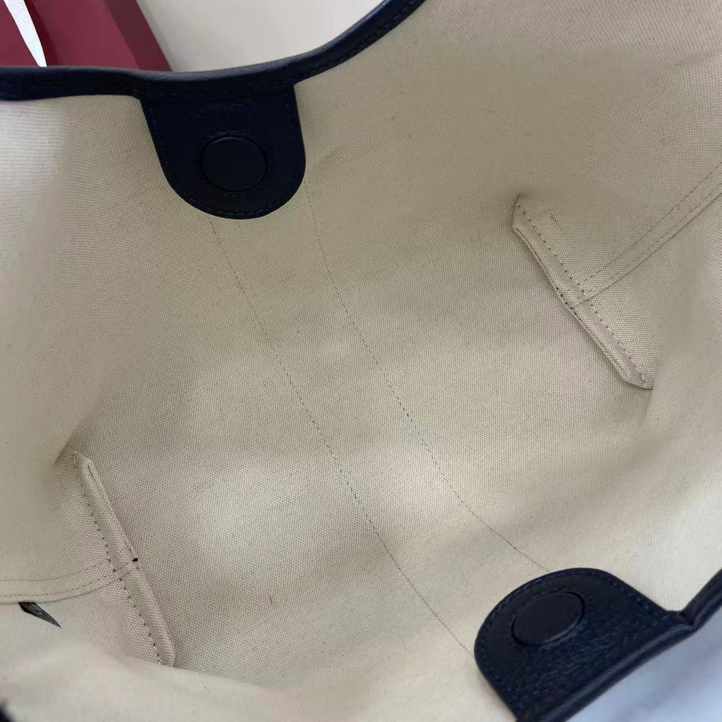 Gucci Giglio Large Tote Bag Blue Denim