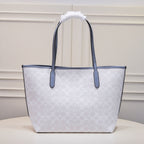 Coach City Tote Varsity Signature Canvas White / Blue