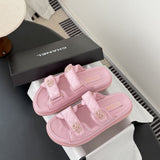 CHANEL Quilted Dad Sandal  Light Pink.