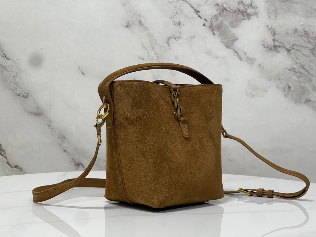 Bolsa Saint Laurent Le 37 Suede Brown