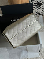 Bolsa Hobo  Chanel 25 Metalica Small