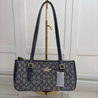 Coach Asher Shoulder Bag em Signature Canvas Grafite