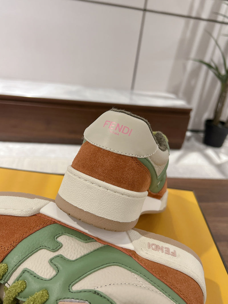 Fendi Match sneakers in brown green