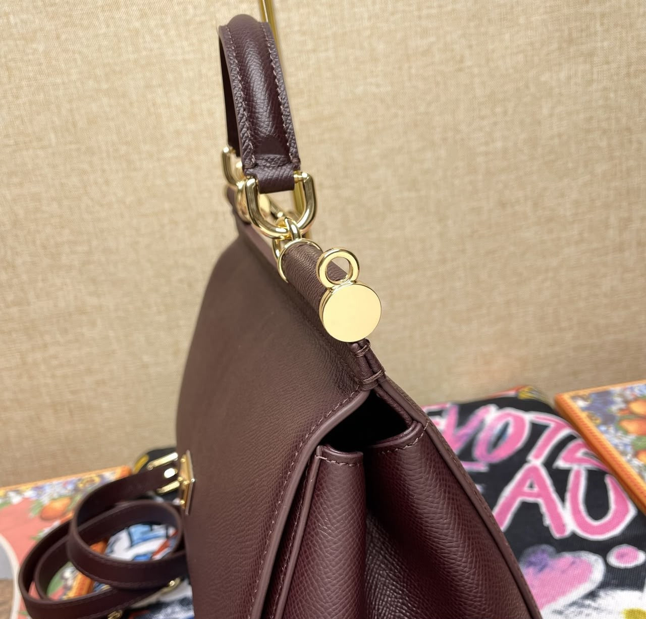 Dolce & Gabbana Sicily Small Handbag Brown
