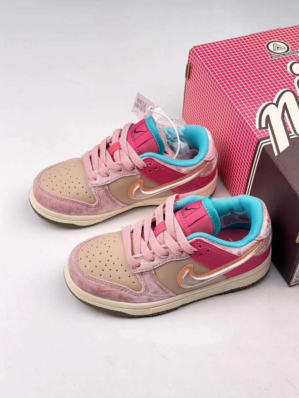 Social Status x Nike Dunk Low Strawberry Milk