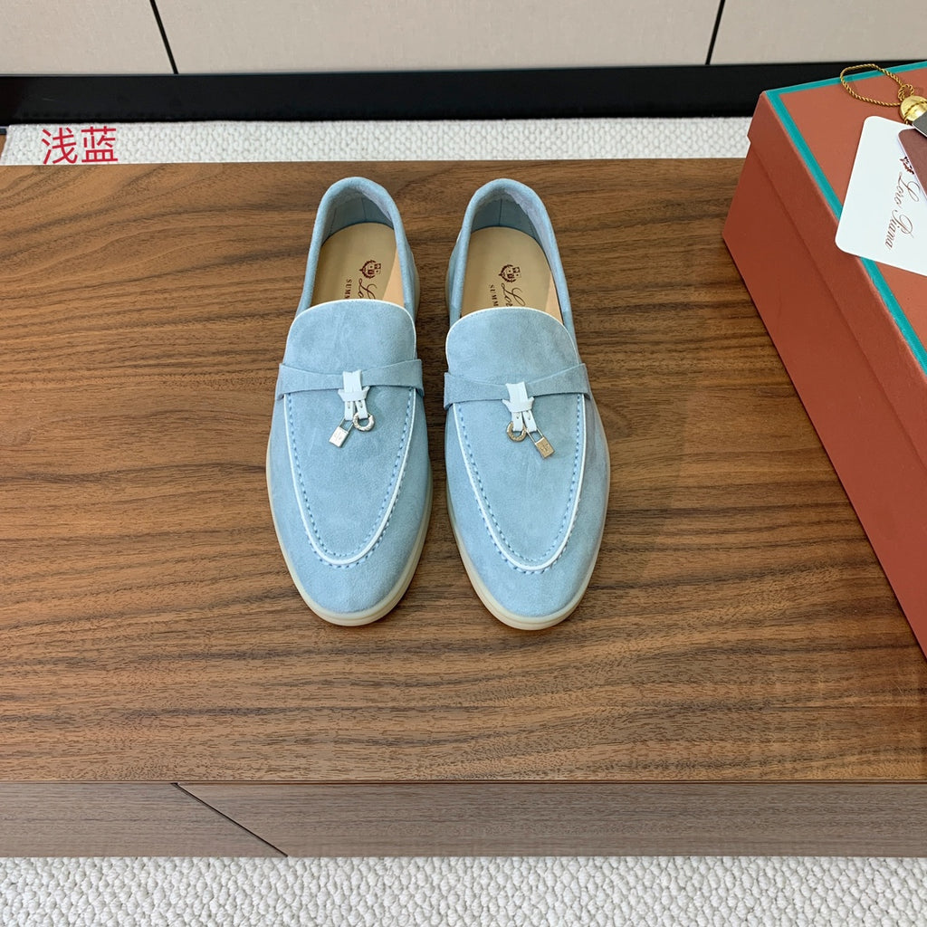 Loro Piana casual shoes blue suede