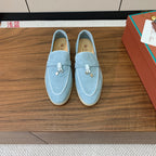 Loro Piana casual shoes blue suede