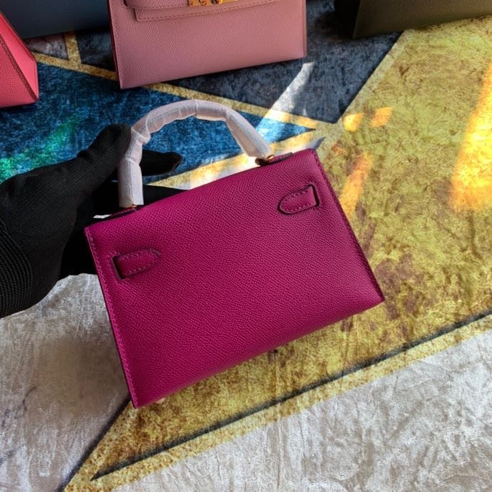 Bolsa Kelly Sellier Mini II Rose Pourpre (tamanho 20) .