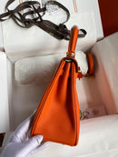 Bolsa Hermes Kelly Orange 25cm