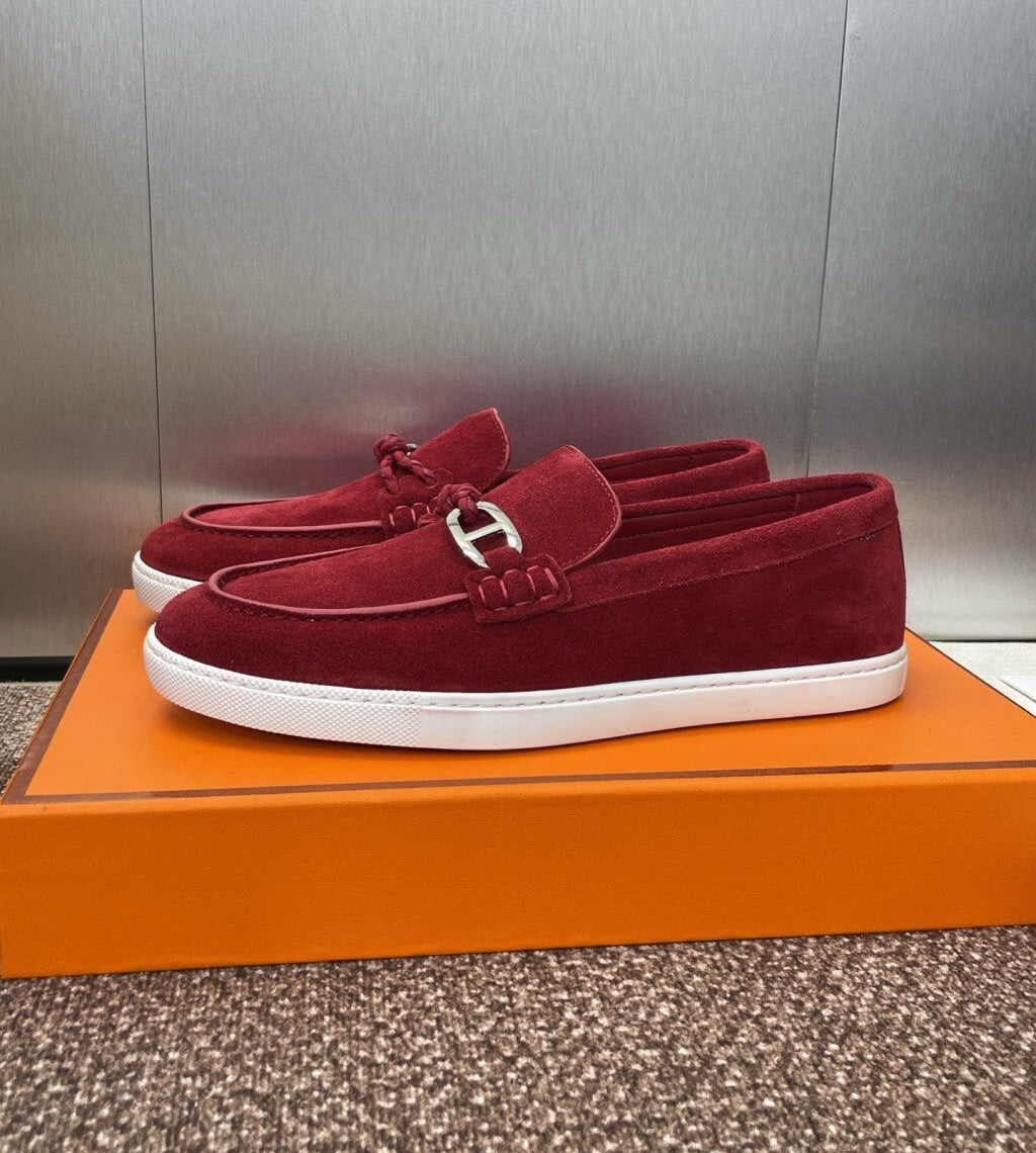 Hermes Loafer Wine red