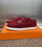 Hermes Loafer Wine red