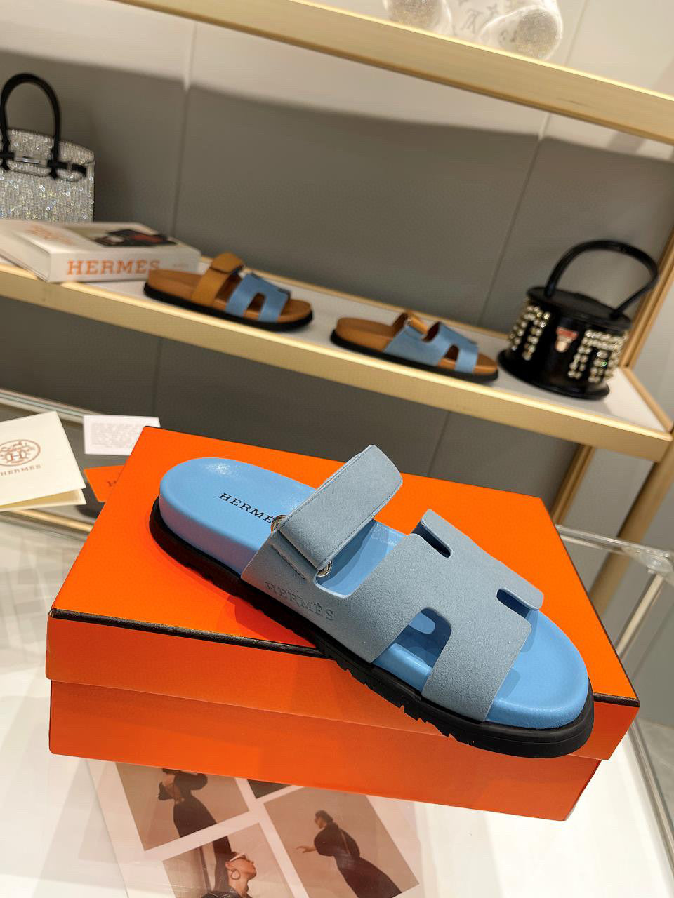 Hermes Chypre Blue Sandal