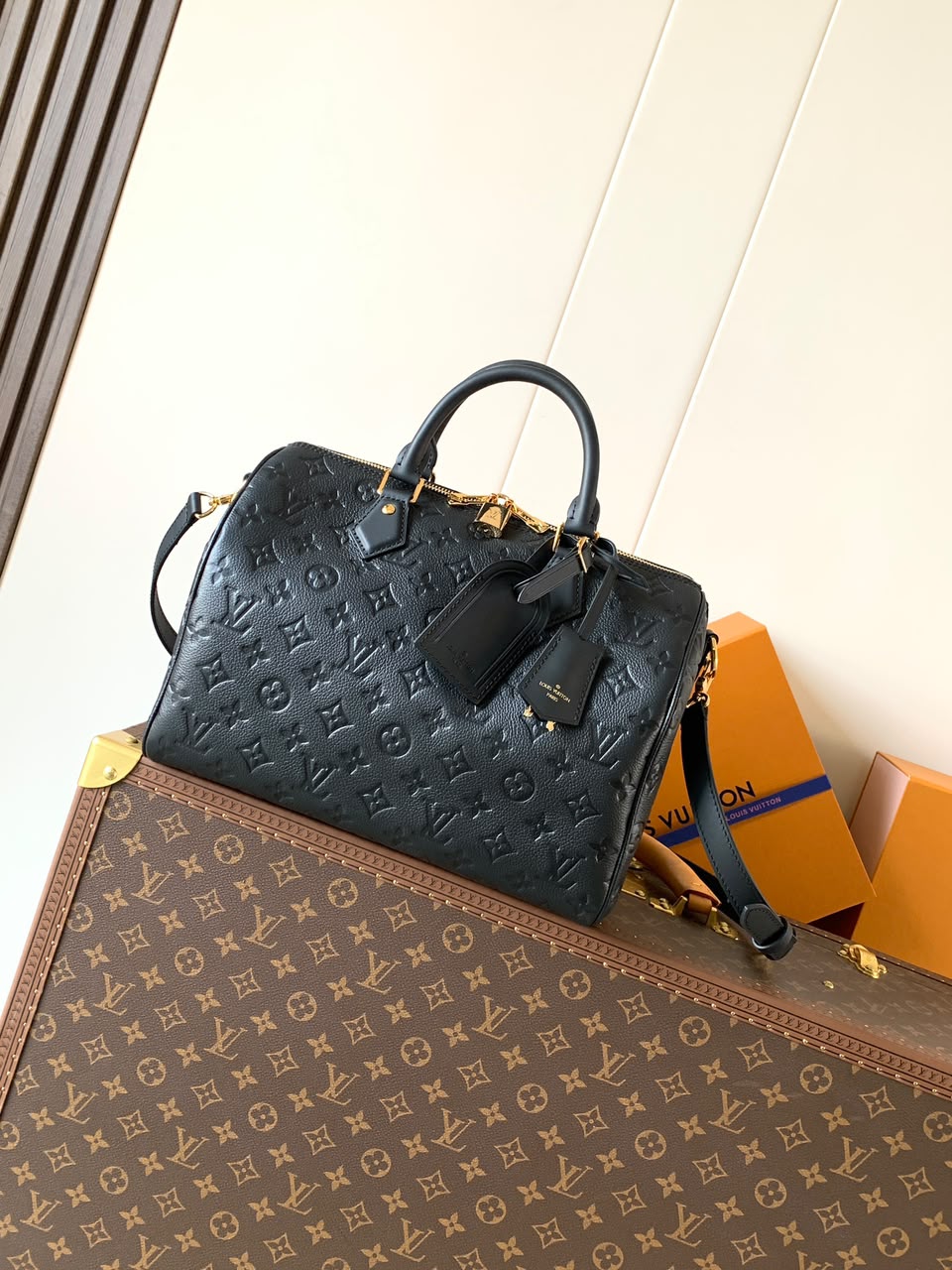 Louis Vuitton Speedy 30 B Soft Denim Black