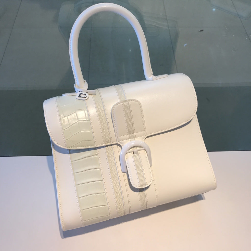 Delvaux Brillant MM Croco White