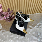 Saint Laurent Scarpin Slingback Jeanne White