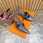 Louis Vuitton LV Vibe Slingback Pumps Gray