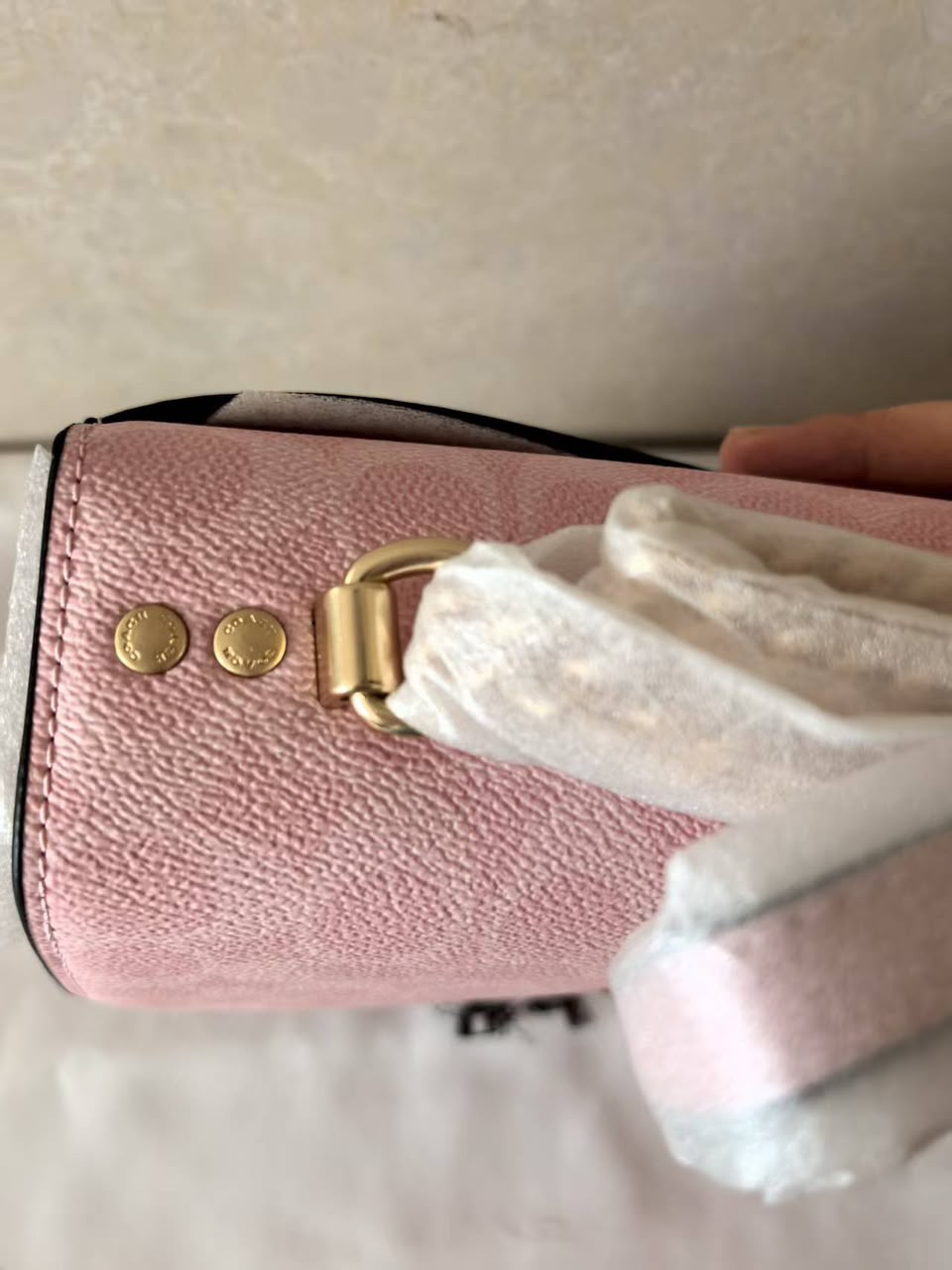 Coach Mini Klare Crossbody Bag Pink Ferragens Douradas