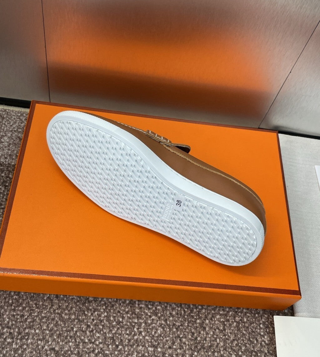 HERMES LOAFER Couro Brown