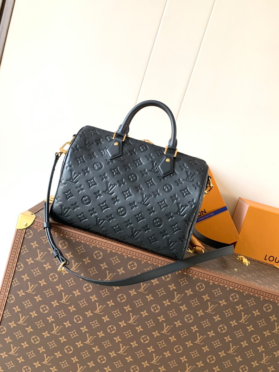 Louis Vuitton Speedy 30 B Soft Denim Black