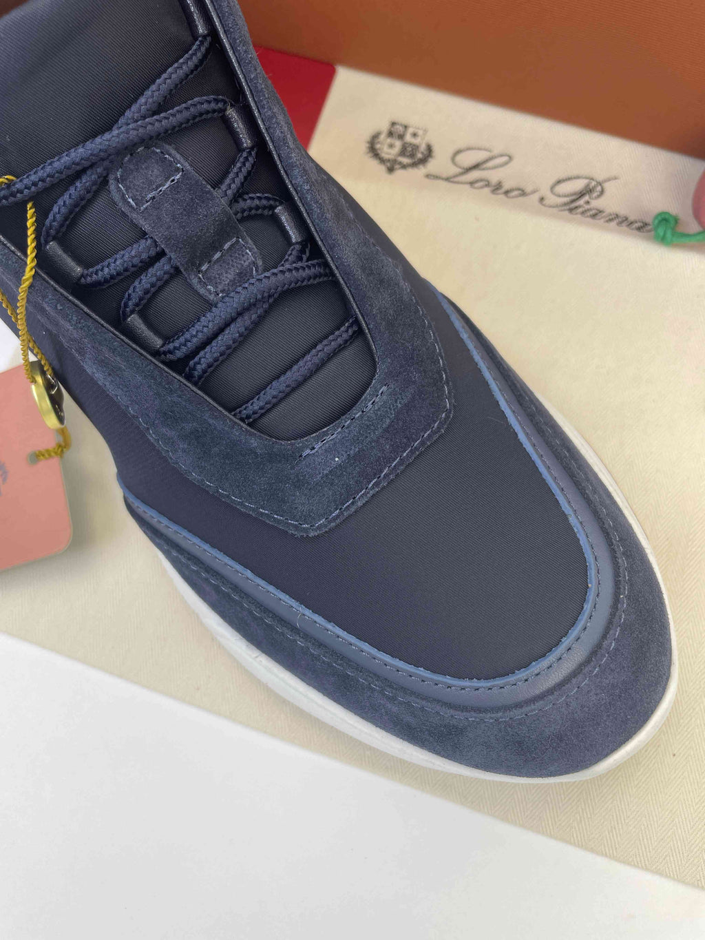 Loro Piana Modular Walk Sneaker Navy Blue .