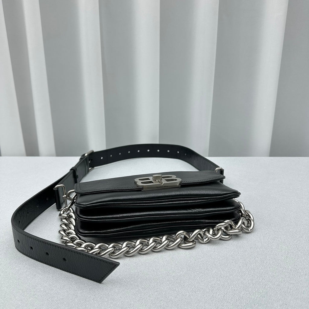 Balenciaga  Small BB Soft Flap Shoulder Black