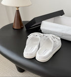 CHANEL Quilted Dad Sandal White.